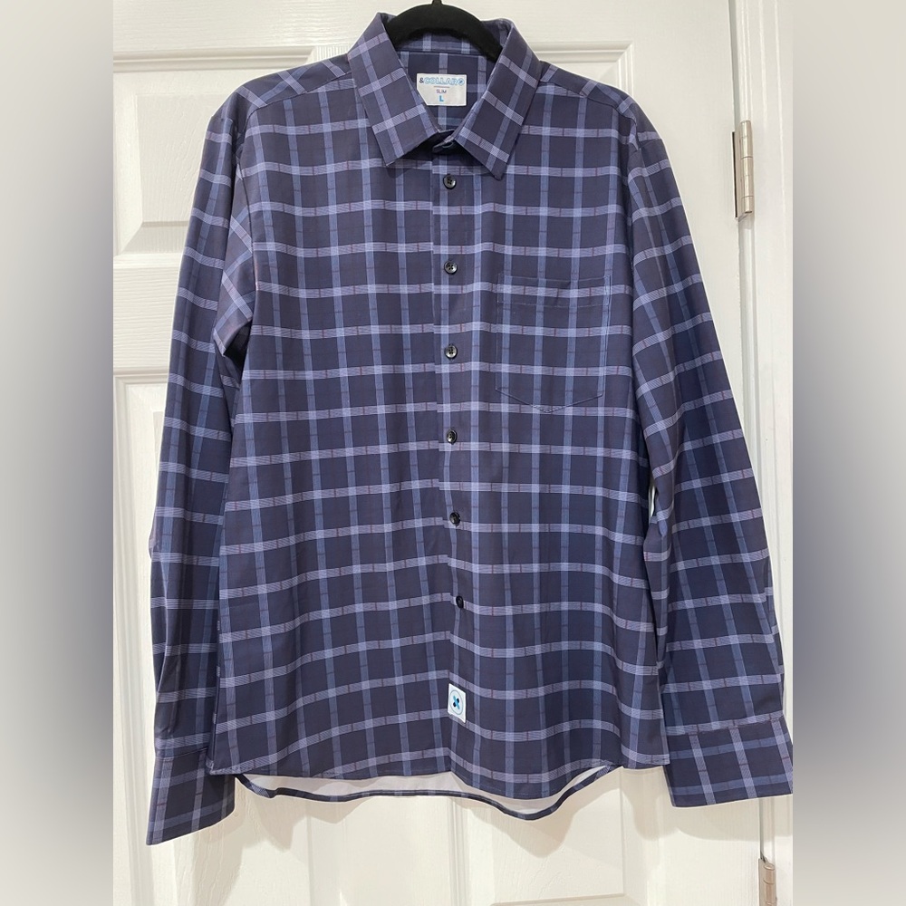 Classic Blue Plaid Button-Down Shirt